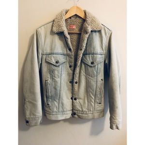 Vintage Sherpa Lined Trucker Jacket